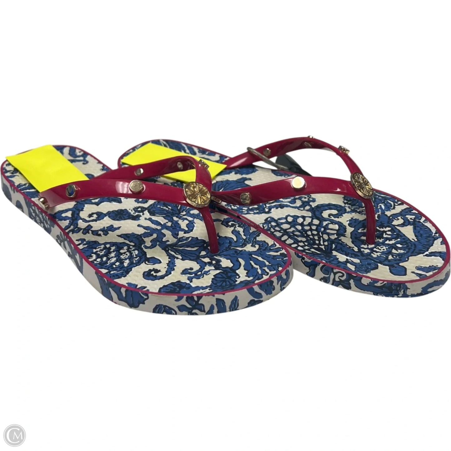 Sandals Designer By Lilly Pulitzer In Blue & Red, Size: 8