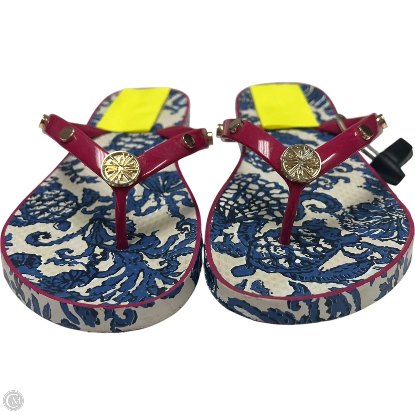 Sandals Designer By Lilly Pulitzer In Blue & Red, Size: 8