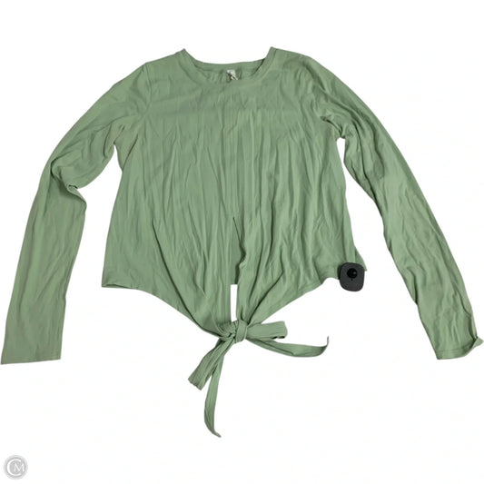 Athletic Top Long Sleeve Crewneck By Lululemon In Green, Size: M