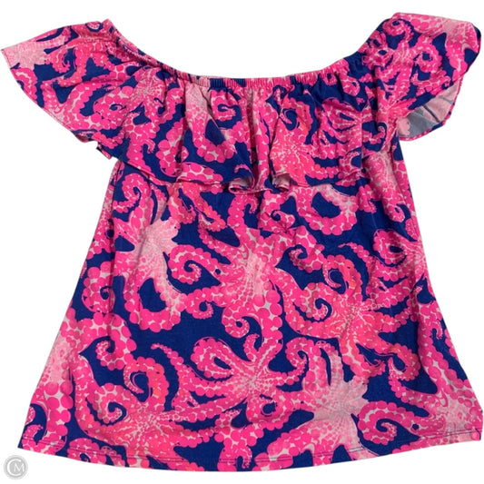 Top Sleeveless Designer By Lilly Pulitzer In Blue & Pink, Size: S