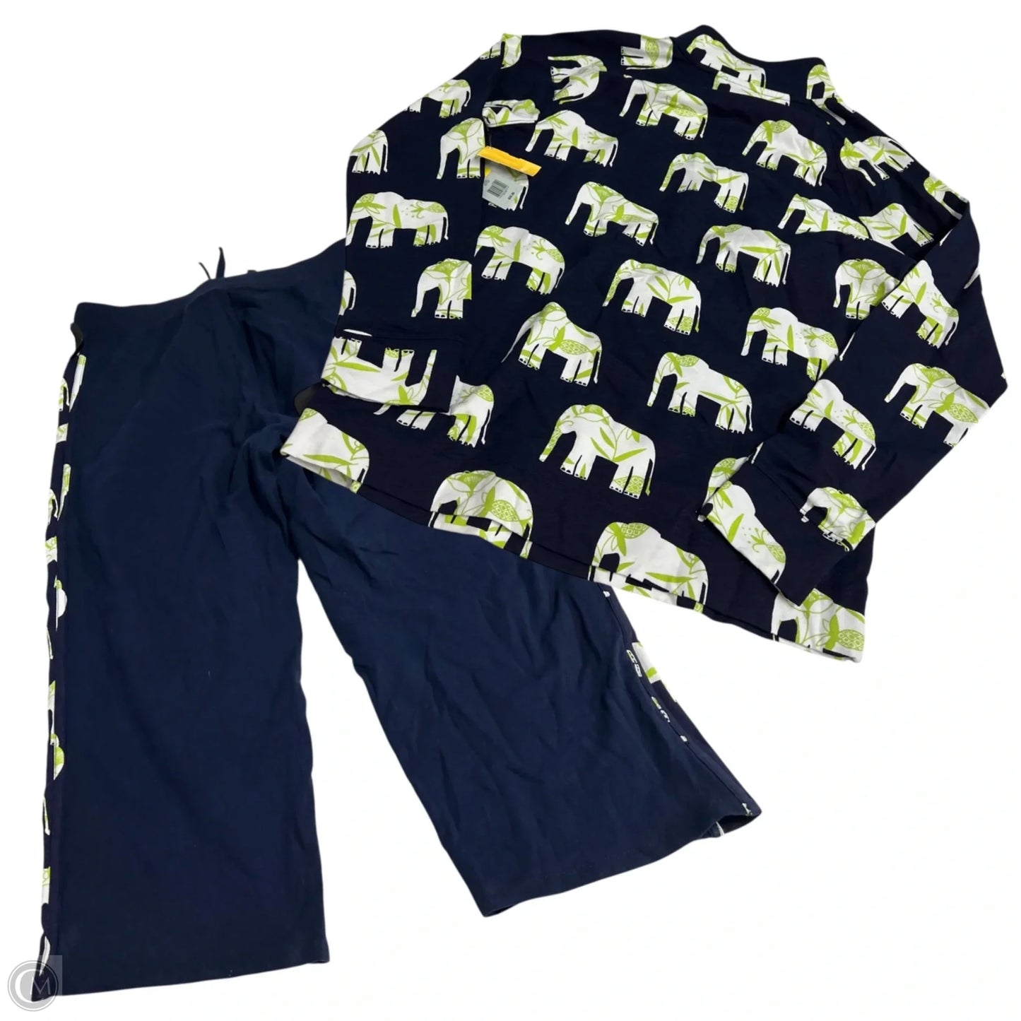 Lounge Set Pants By Crown And Ivy In Blue & Green, Size: M