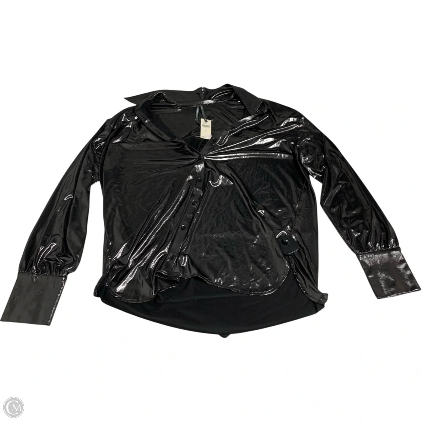 Top Long Sleeve By Anthropologie In Grey, Size: M