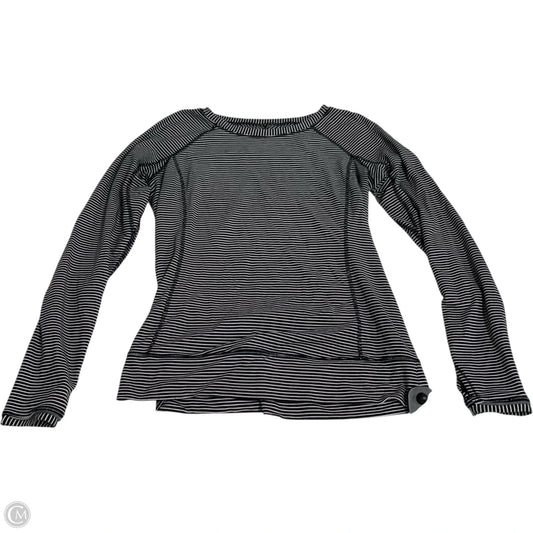 Athletic Top Long Sleeve Crewneck By Lululemon In Striped Pattern, Size: L