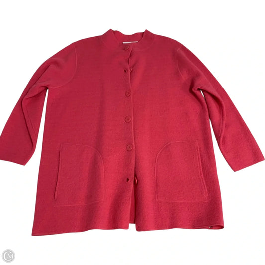Sweater Cardigan By Elisabeth In Pink, Size: 2x