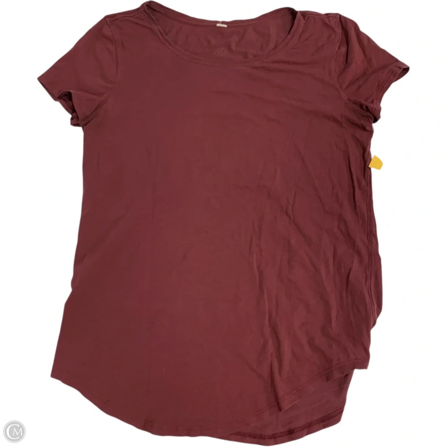 Athletic Top Short Sleeve By Lululemon In Red, Size: S