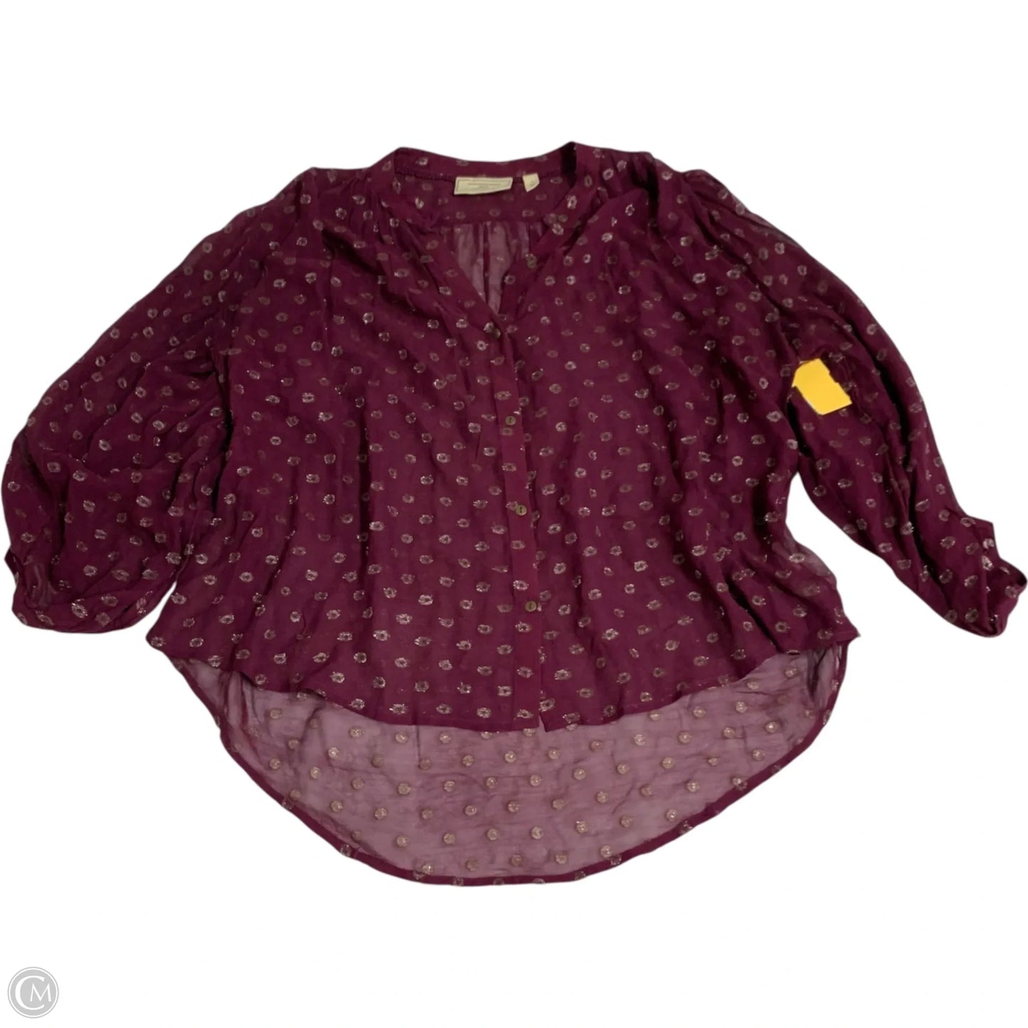 Blouse Long Sleeve By Moulinette Soeurs In Purple, Size: S