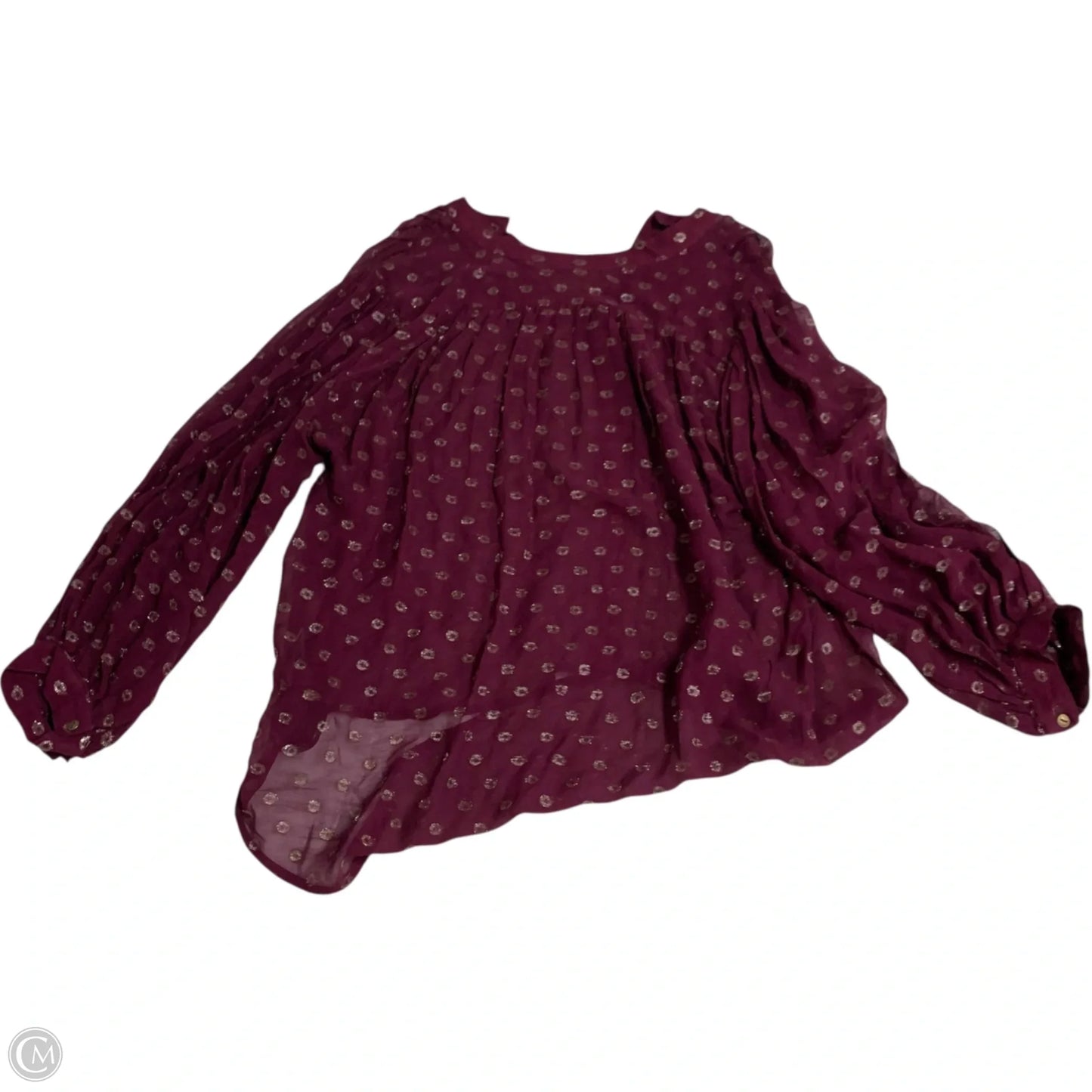Blouse Long Sleeve By Moulinette Soeurs In Purple, Size: S