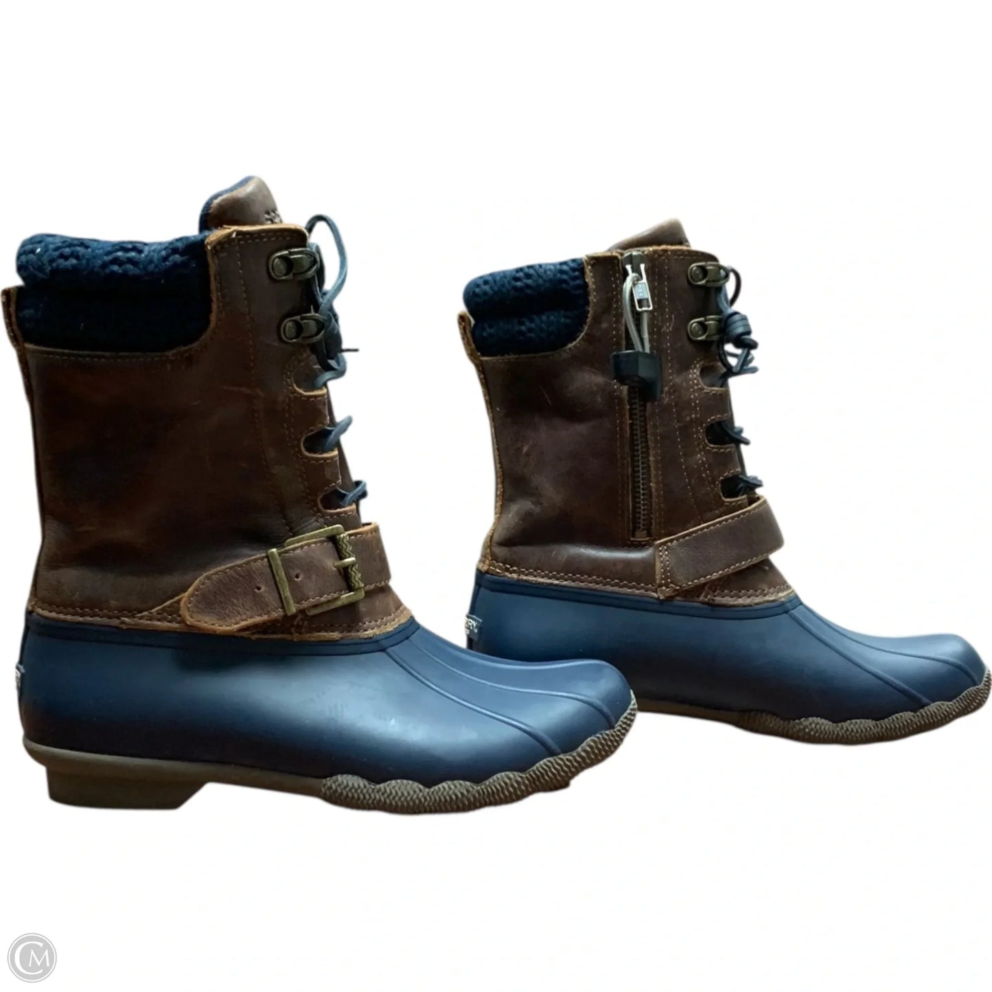 Boots Rain By Sperry In Blue & Brown, Size: 7