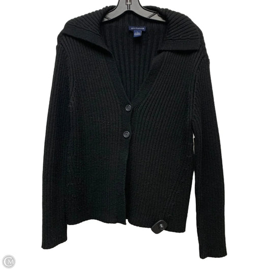 Sweater Cardigan By Ann Taylor In Black, Size: L