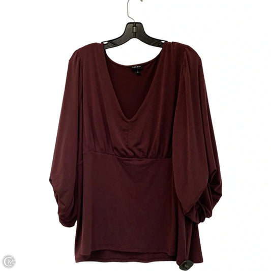 Top Long Sleeve By Torrid In Purple, Size: 3x
