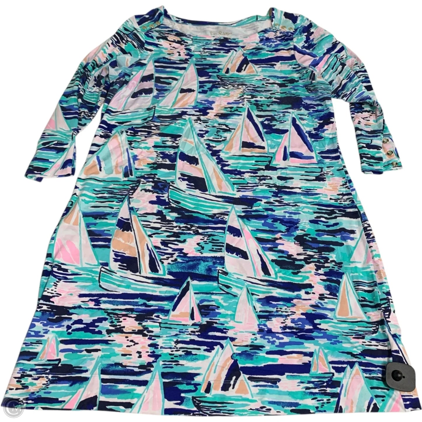 Dress Designer By Lilly Pulitzer In Blue & White, Size: Xl