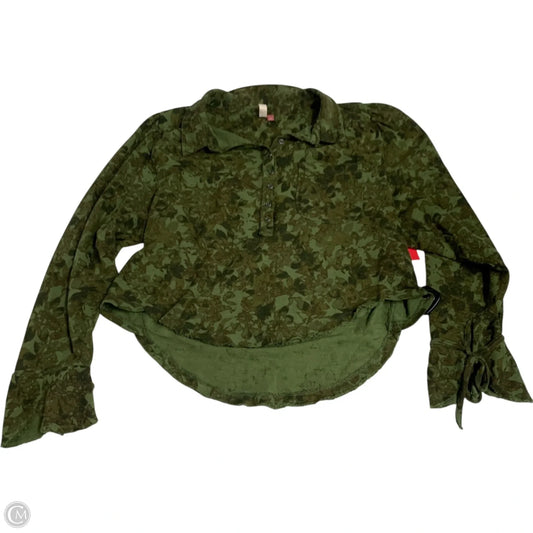 Top Long Sleeve By Pilcro In Green, Size: M