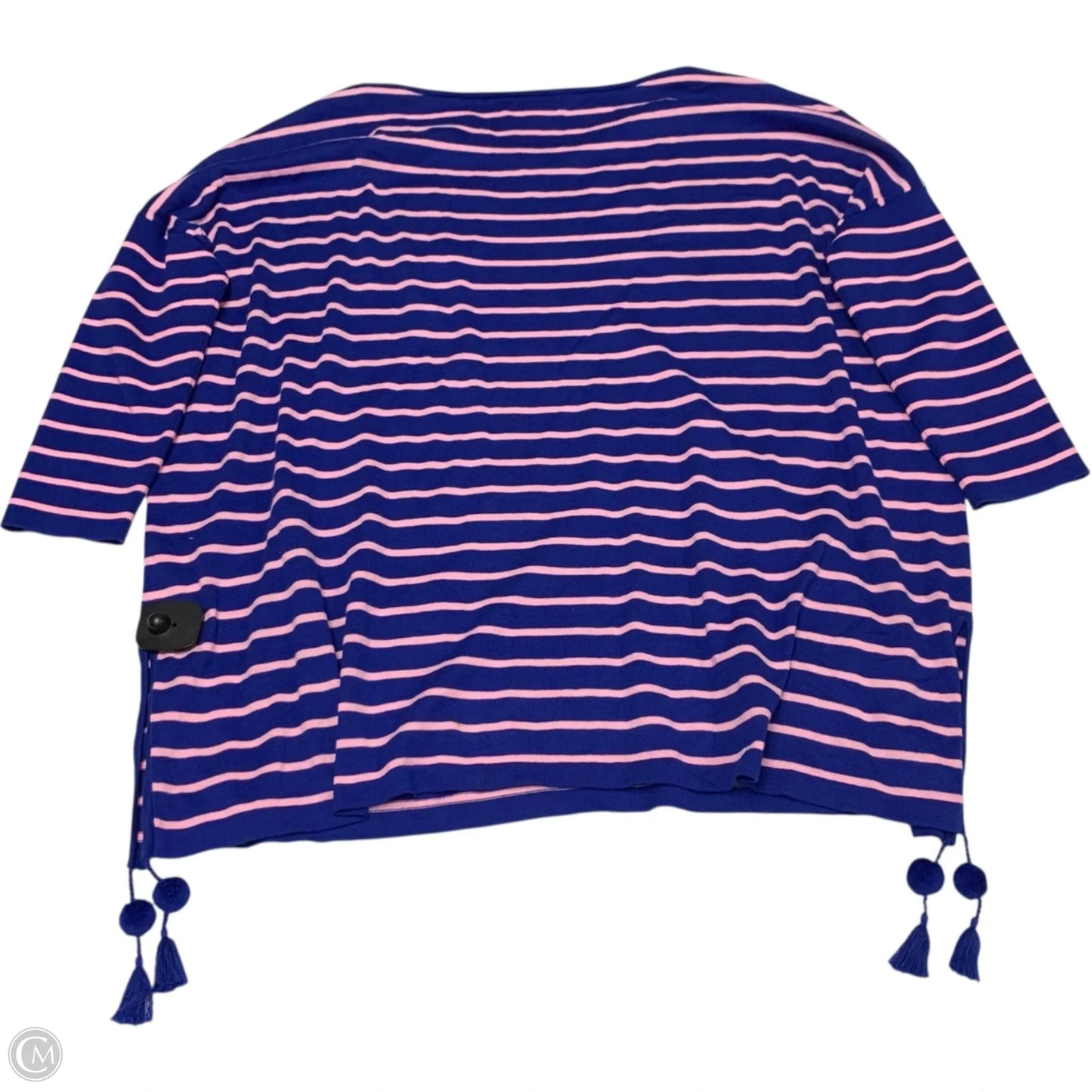 Top Long Sleeve Designer By Lilly Pulitzer In Blue & Pink, Size: L