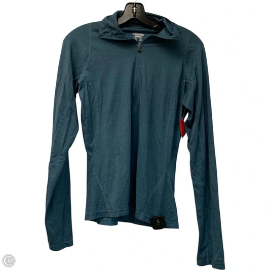 Athletic Top Long Sleeve Collar By Columbia In Blue, Size: Xs