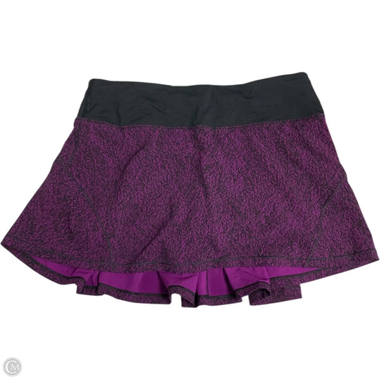 Athletic Skort By Lululemon In Black & Purple, Size: S