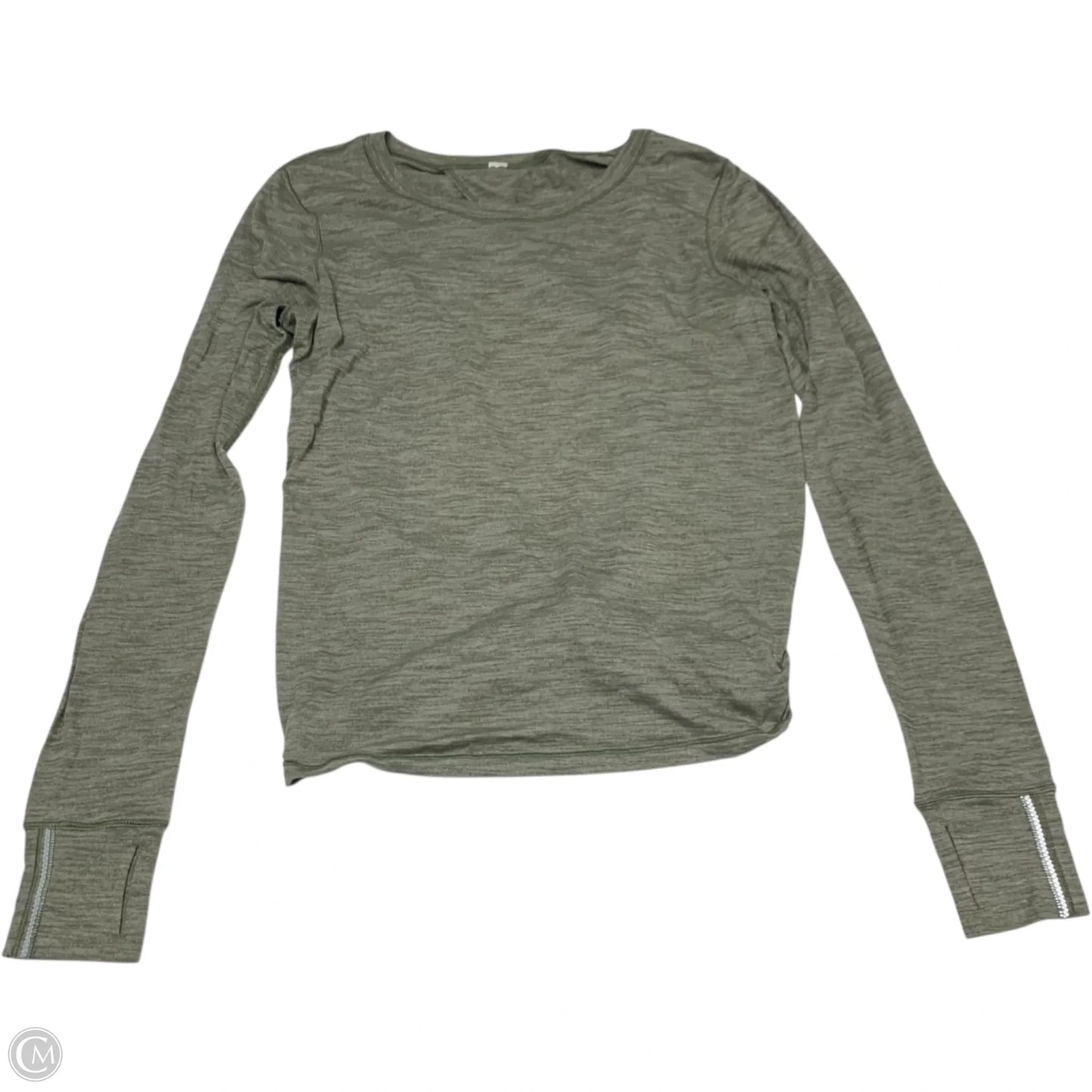 Athletic Top Long Sleeve Crewneck By Lululemon In Green, Size: S