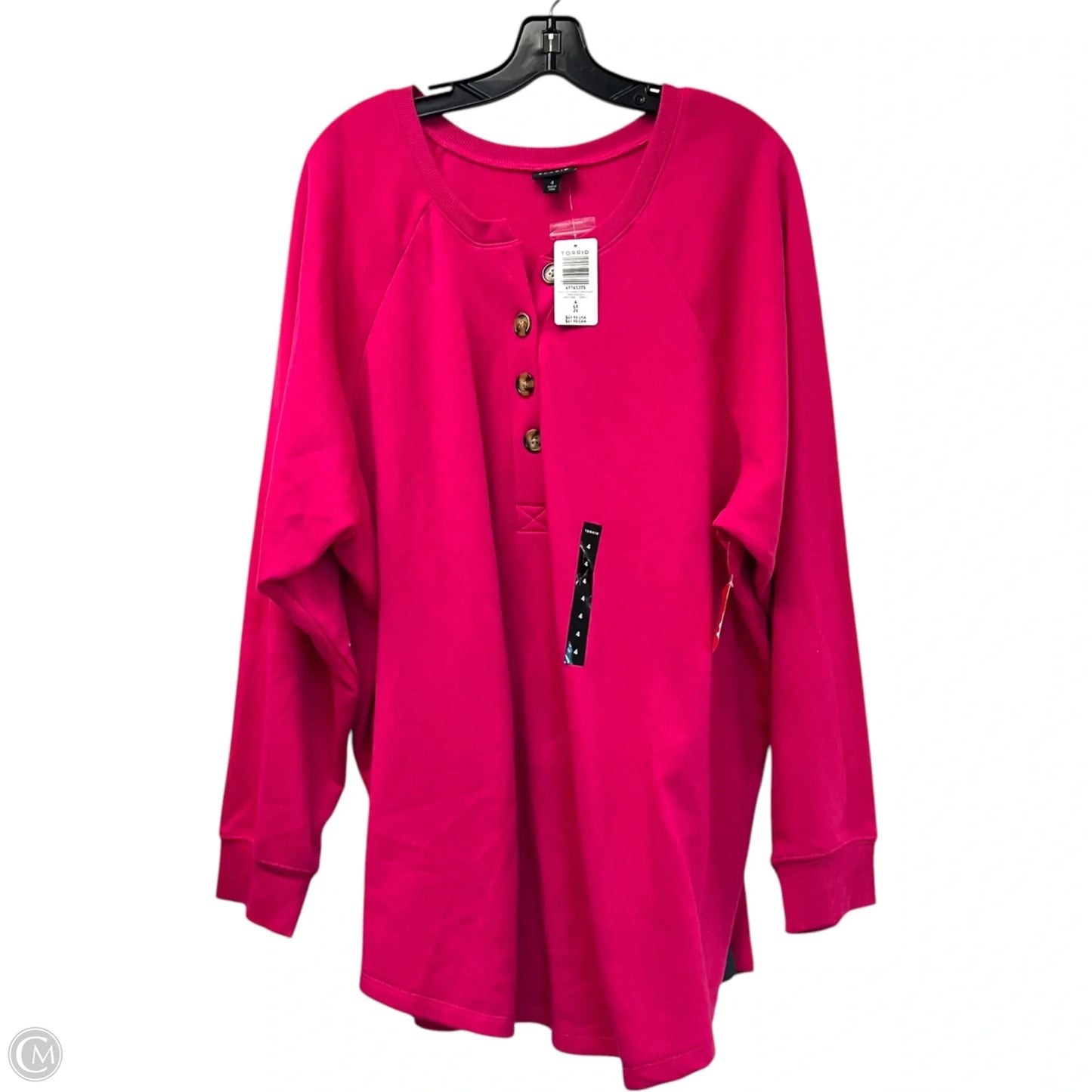 Sweatshirt Collar By Torrid In Pink, Size: 4x