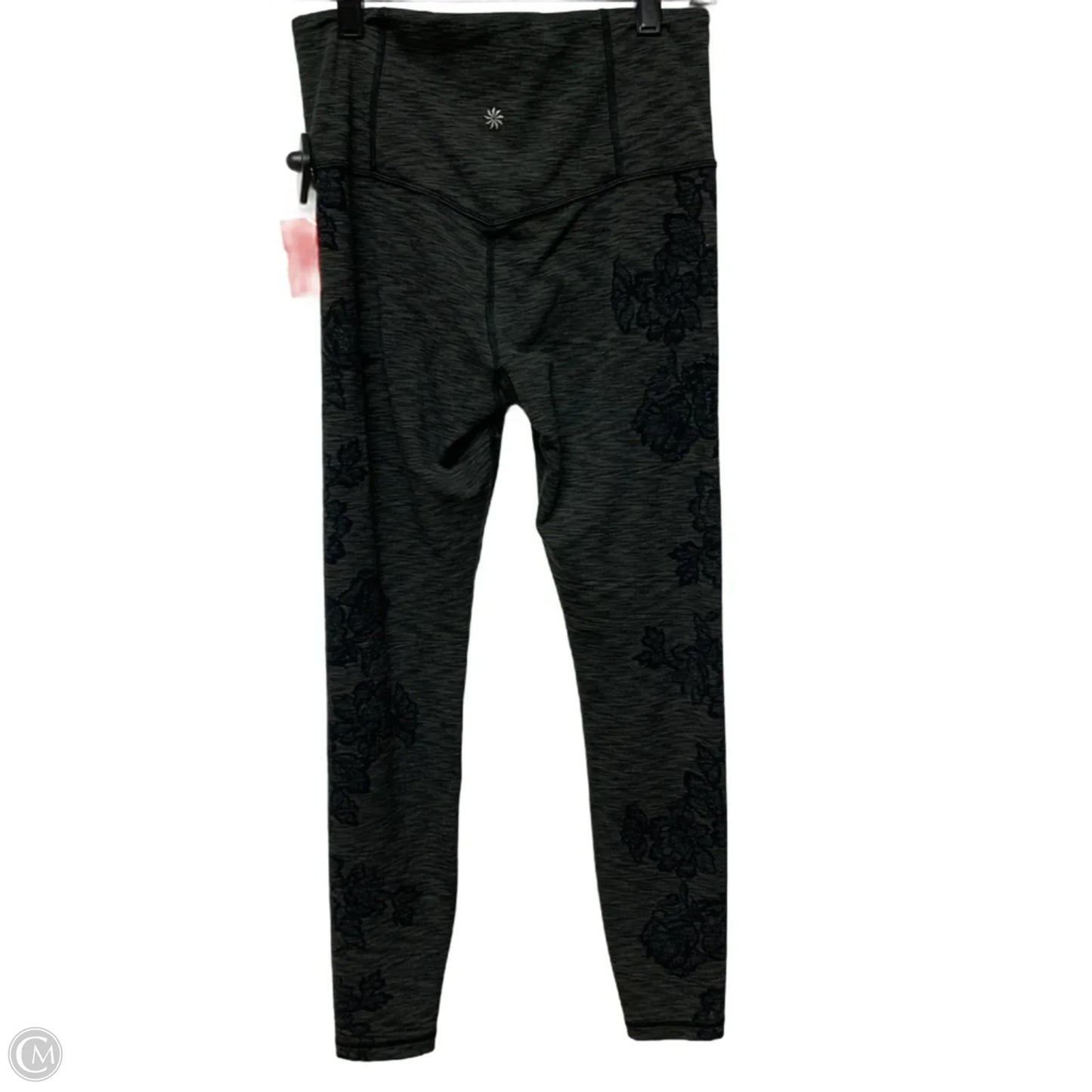 Athletic Leggings By Athleta In Black & Grey, Size: S