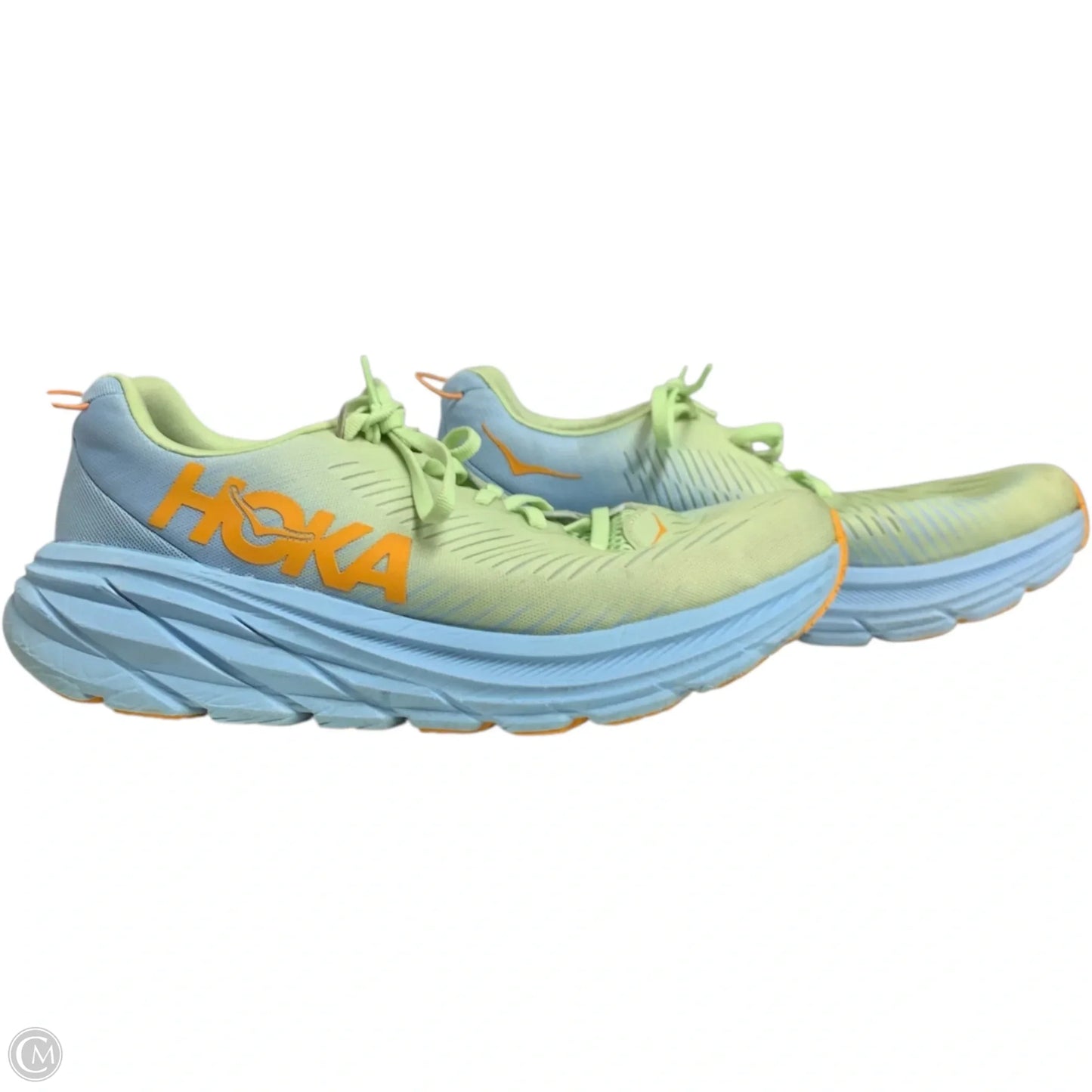 Shoes Athletic By Hoka In Blue & Green, Size: 10.5