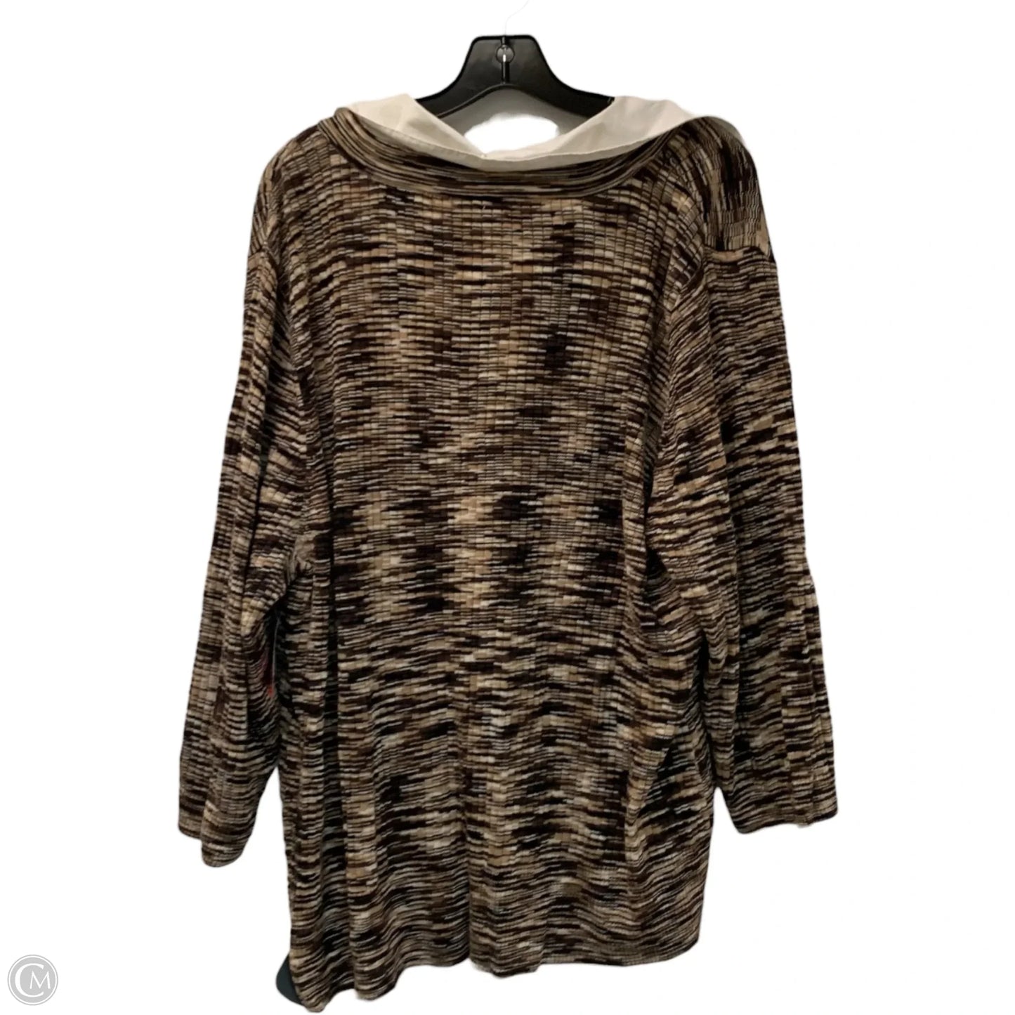 Top Long Sleeve By Apt 9 In Brown, Size: 3x