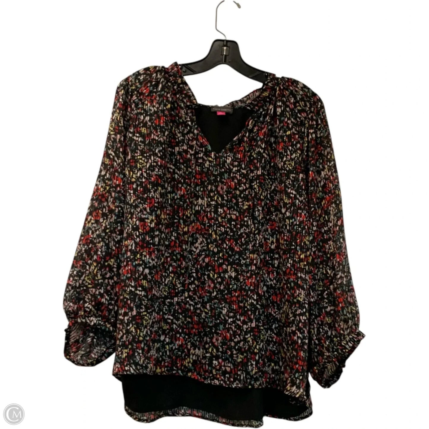 Blouse Long Sleeve By Vince Camuto In Multi-colored, Size: Xl