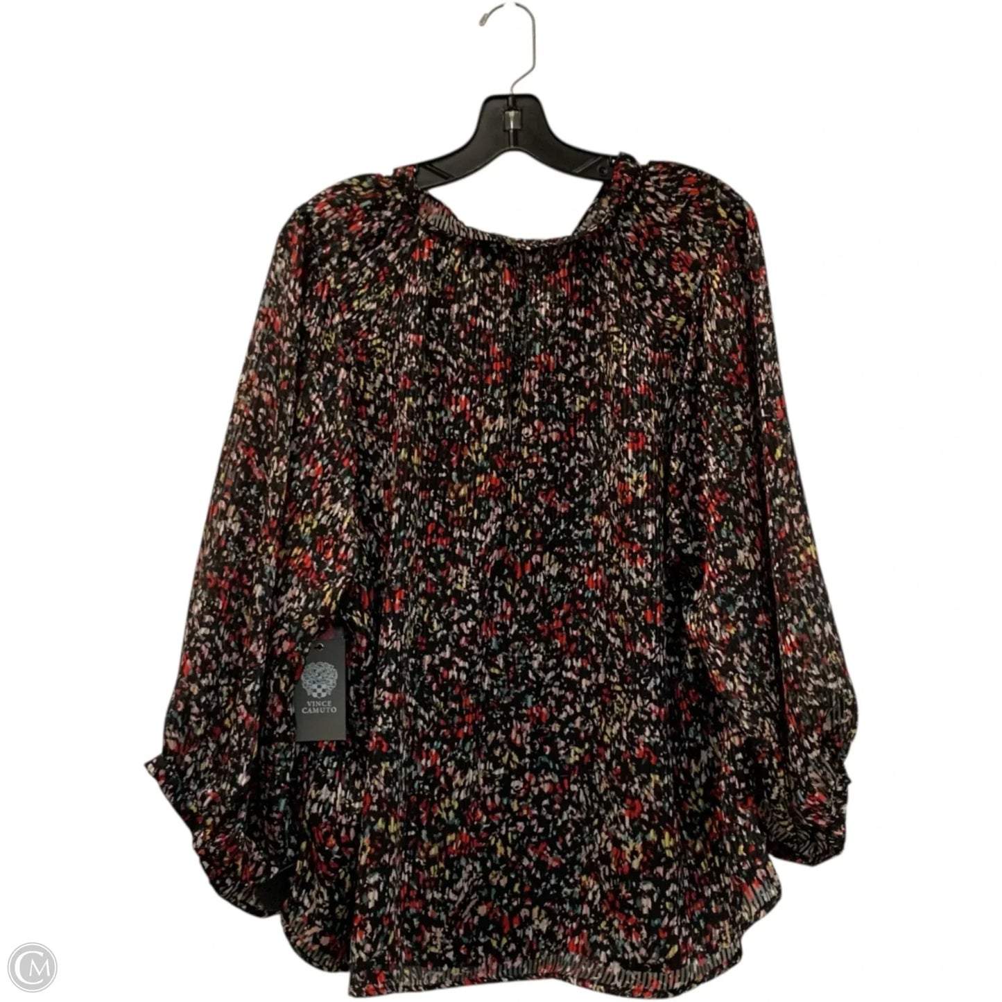 Blouse Long Sleeve By Vince Camuto In Multi-colored, Size: Xl