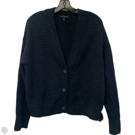 Sweater Cardigan By Banana Republic In Navy, Size: M