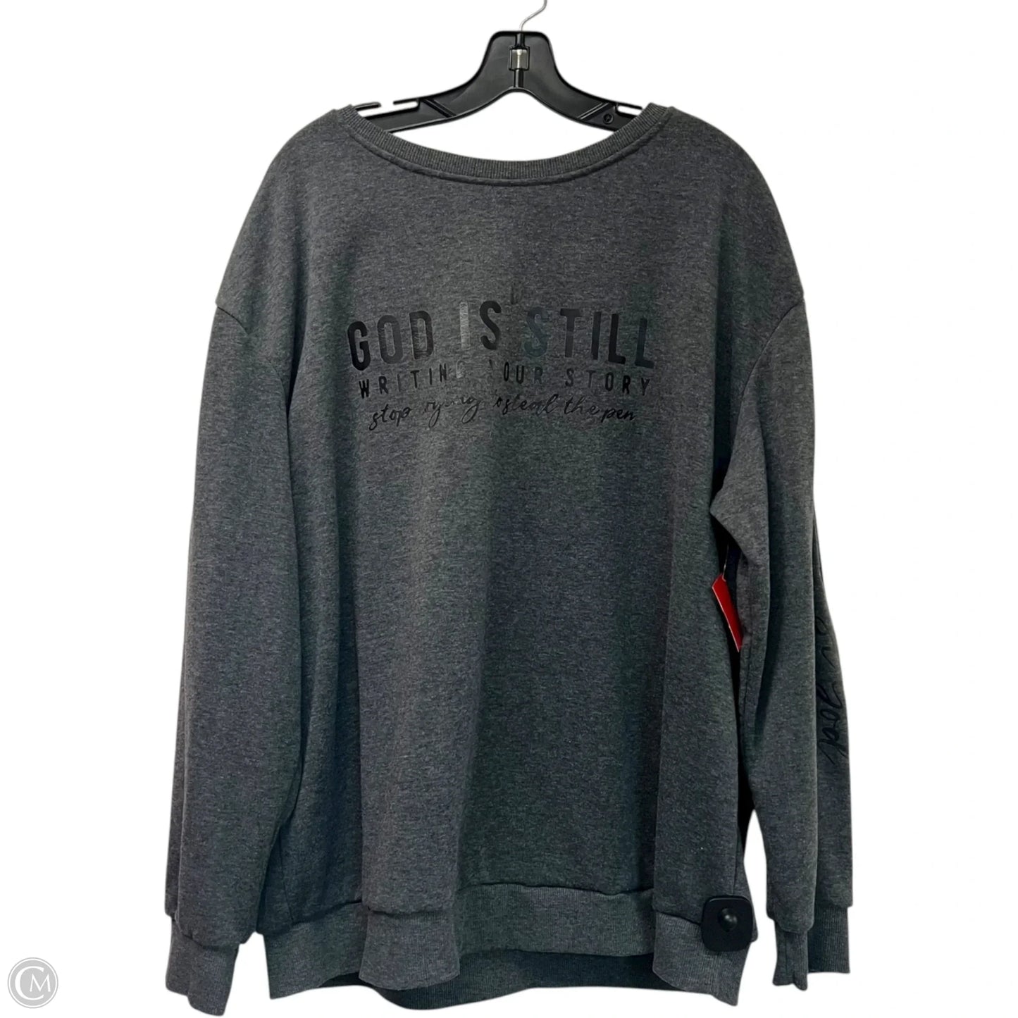 Sweatshirt Crewneck By Shein In Grey, Size: 3x