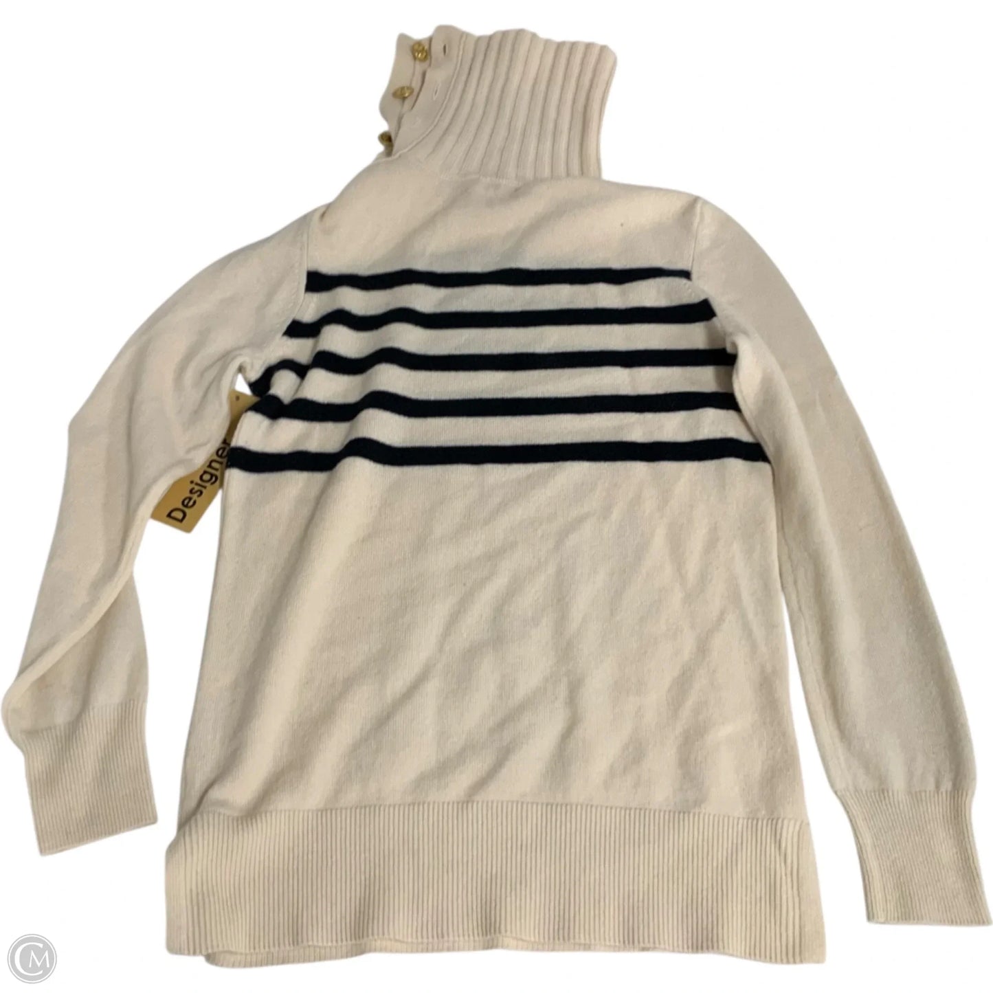 Sweater Designer By Tory Burch In Cream, Size: Xs