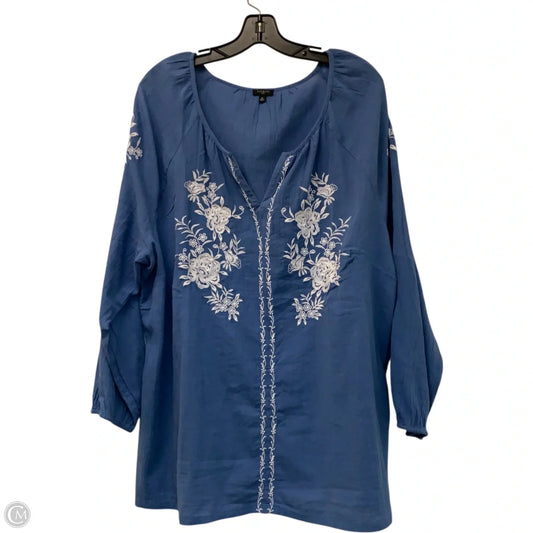 Top Long Sleeve By Talbots In Bronze, Size: 2x