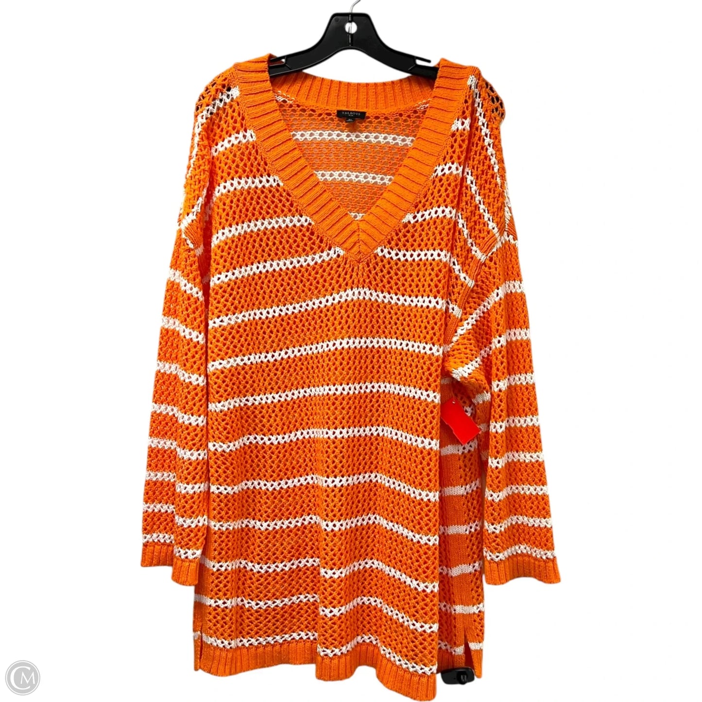 Sweater By Talbots In Orange, Size: 3x
