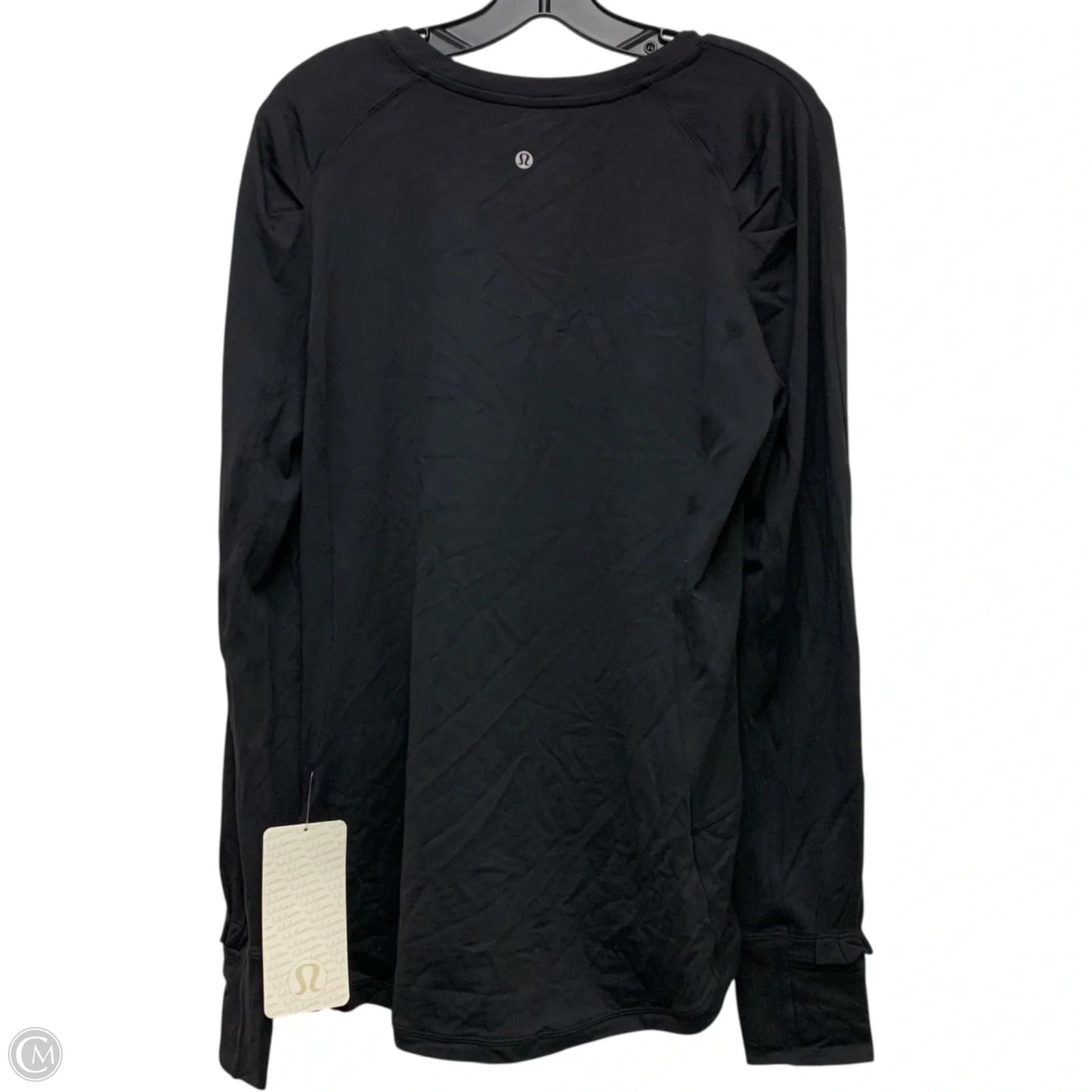Athletic Top Long Sleeve Crewneck By Lululemon In Black, Size: L