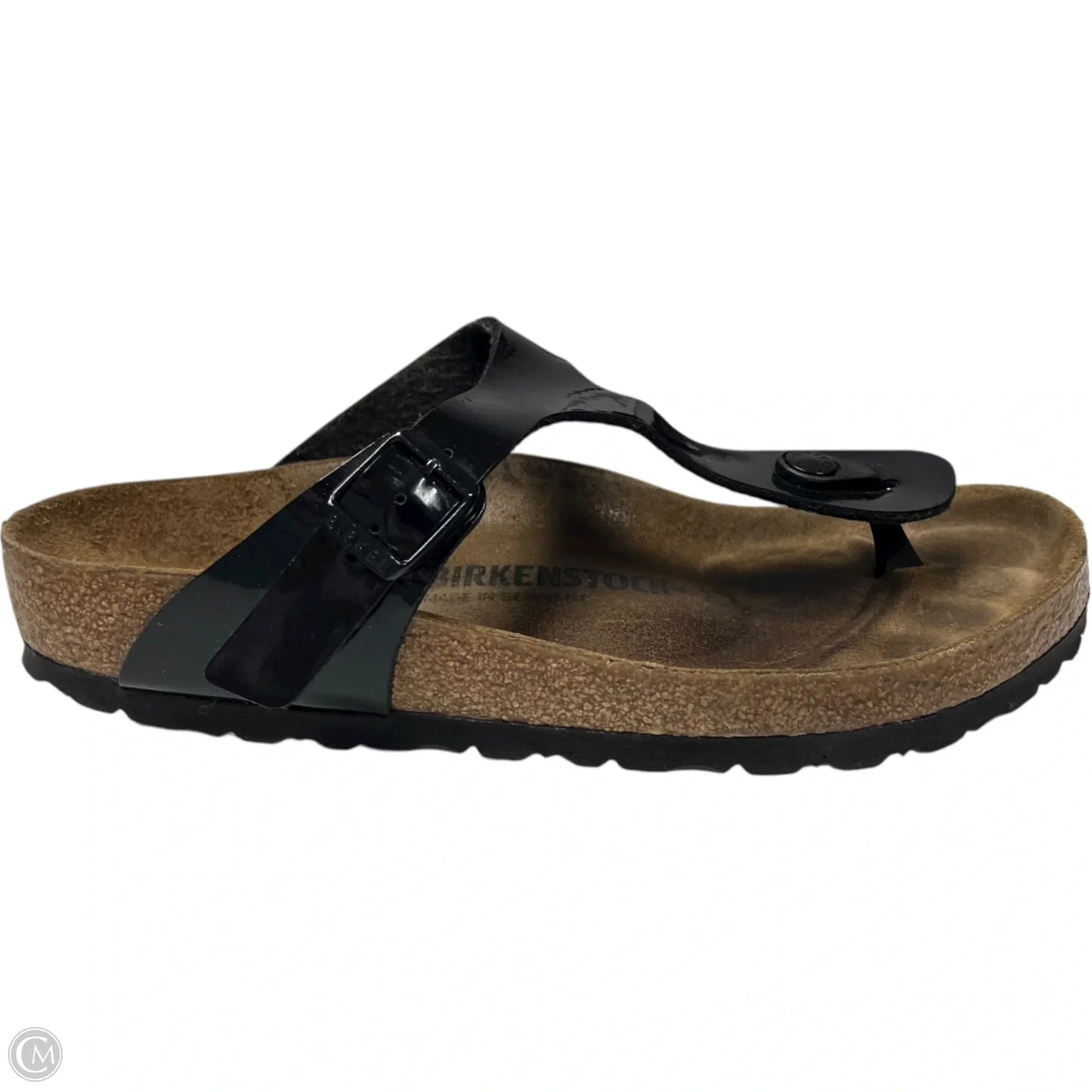 Sandals Flats By Birkenstock In Black, Size: 8