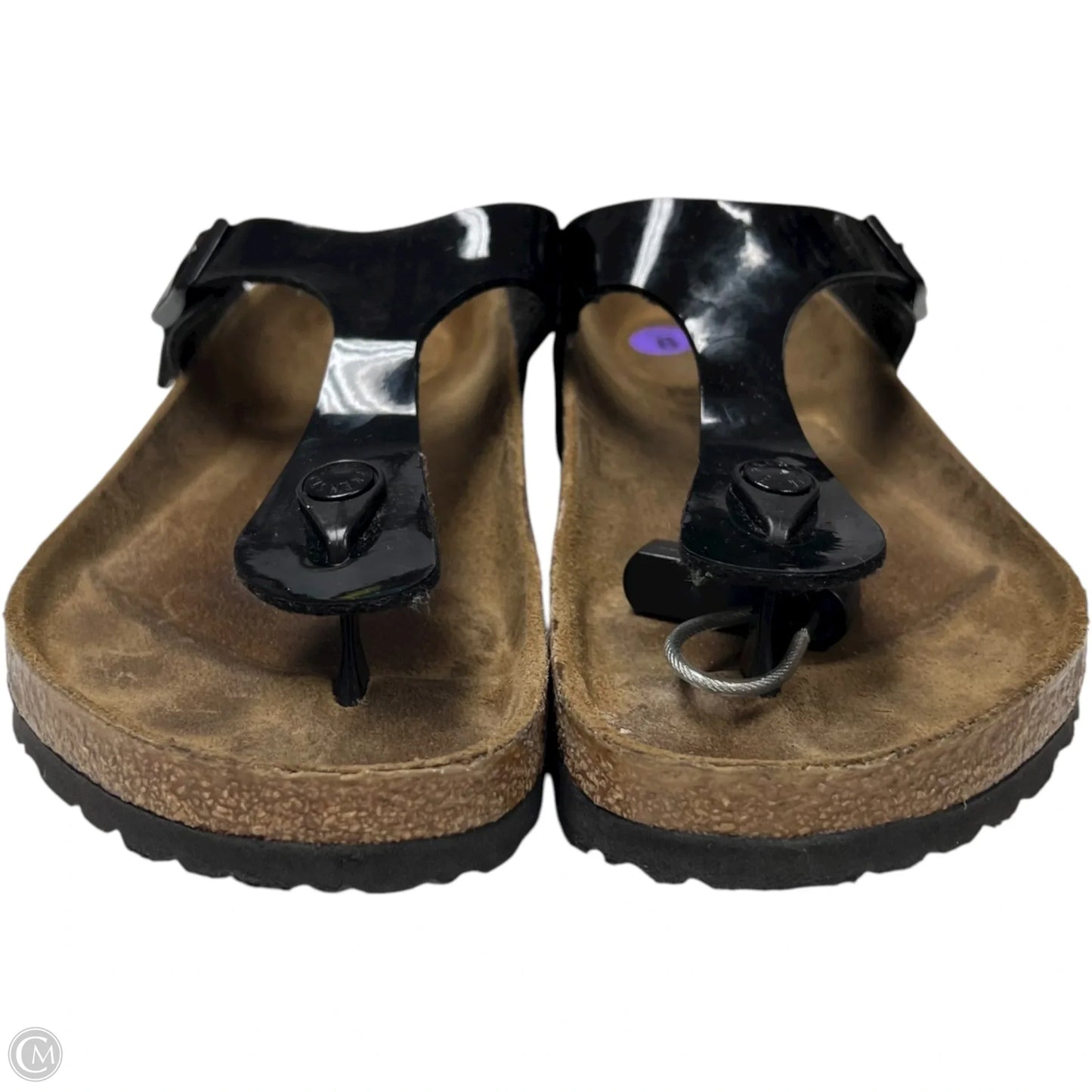 Sandals Flats By Birkenstock In Black, Size: 8