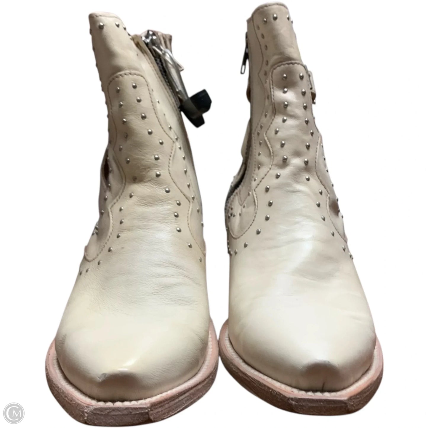 Boots Western By Freebird In Cream, Size: 8