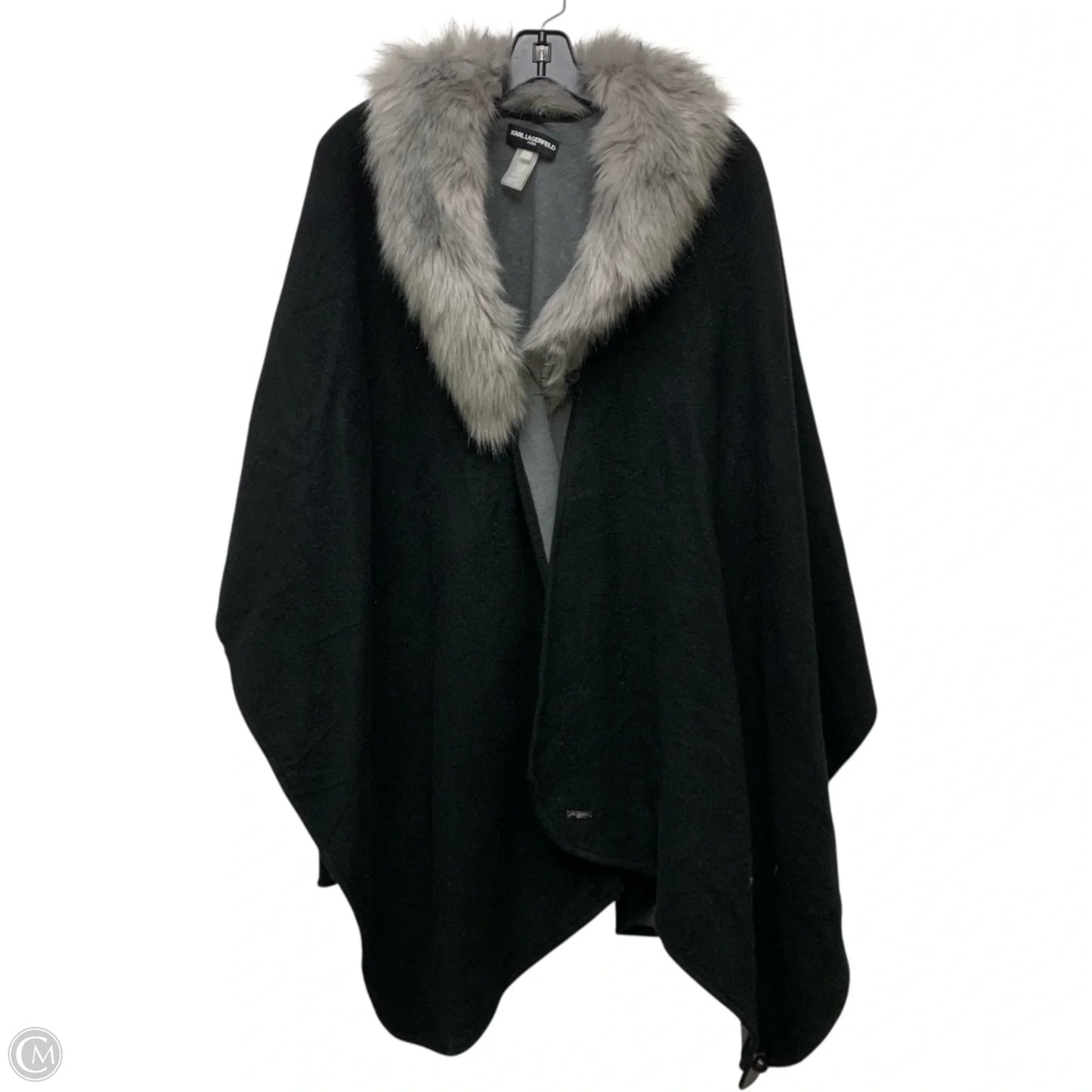 Shawl Designer By Karl Lagerfeld In Black & Grey, Size: Osfm