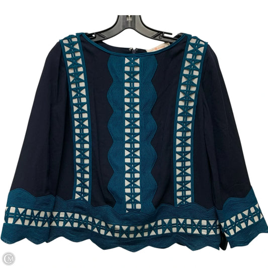 Top Long Sleeve Designer By Tory Burch In Blue, Size: Xs