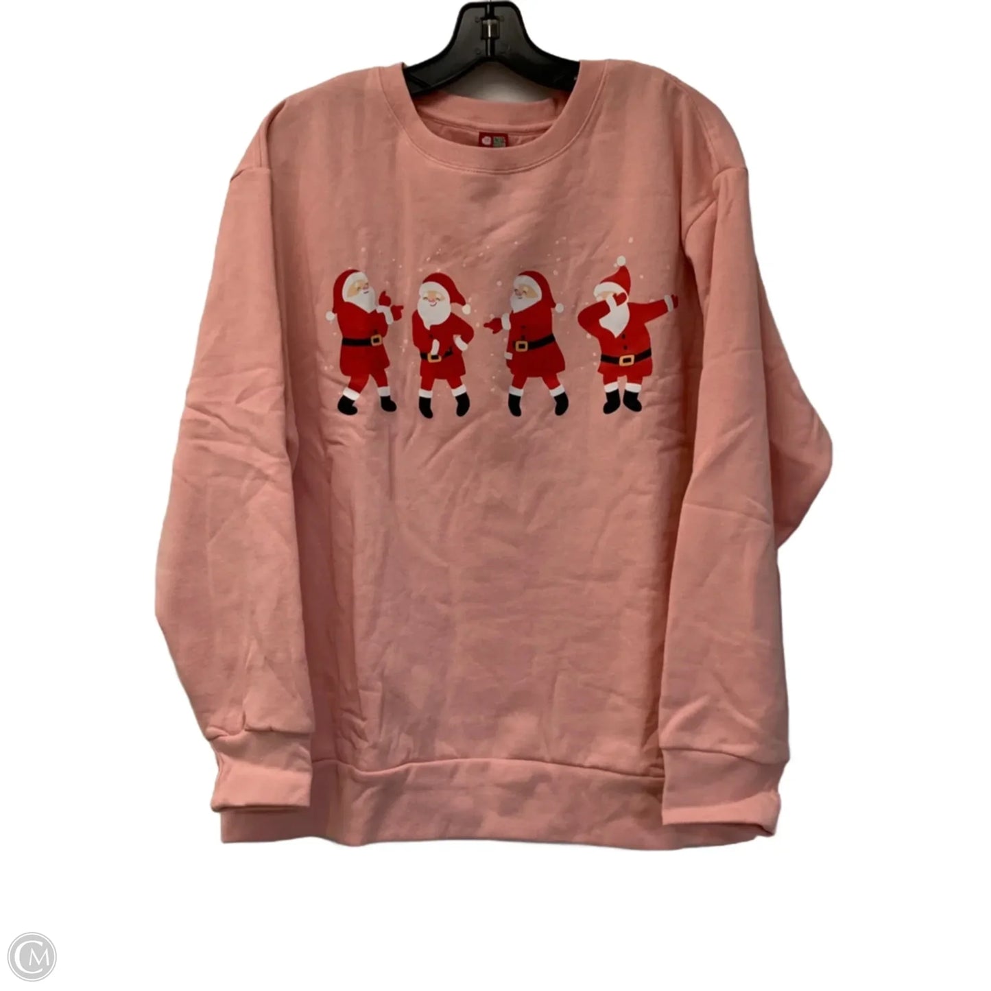 Sweatshirt Crewneck By Dec 25th In Pink & Red, Size: L