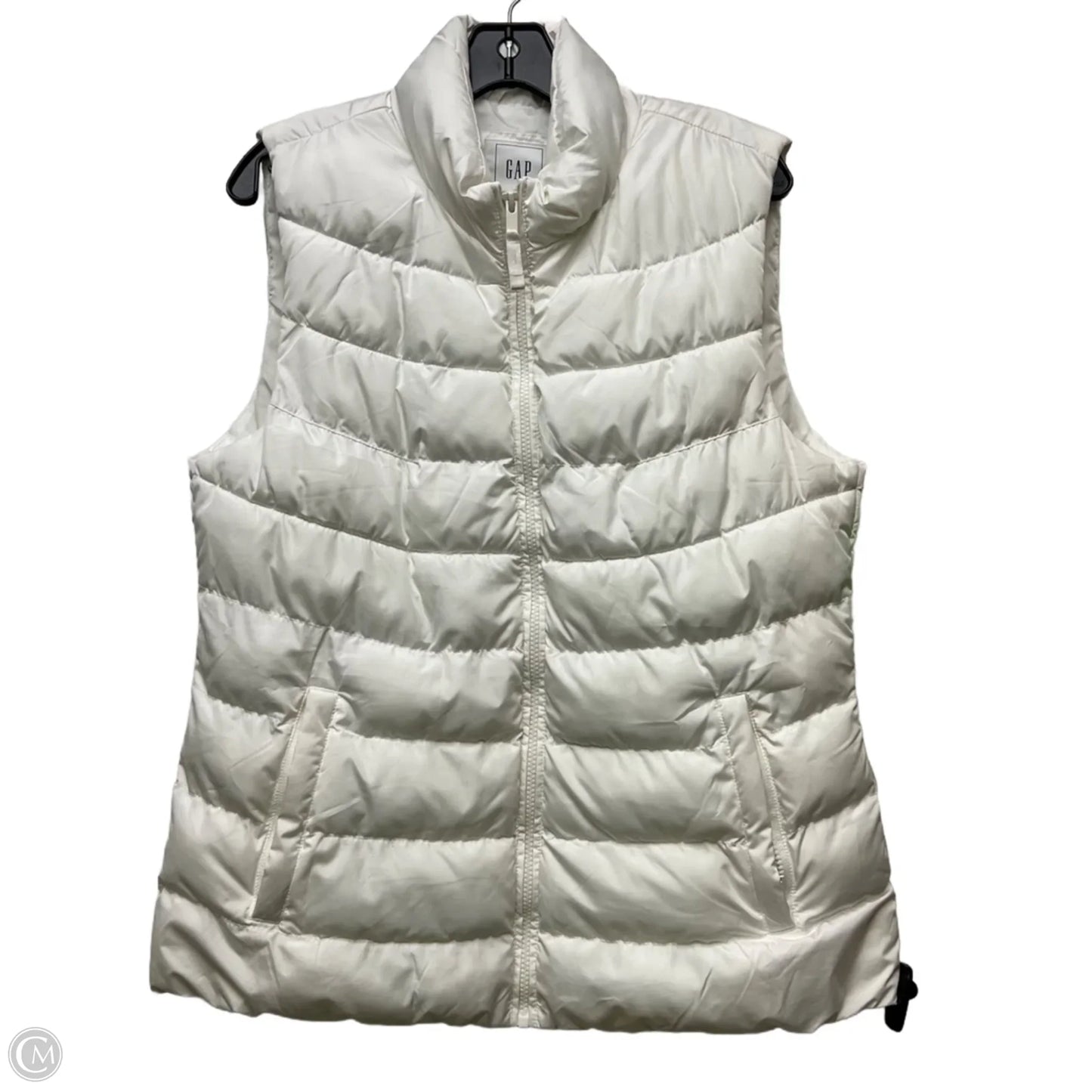 Vest Puffer & Quilted By Gap In White, Size: L