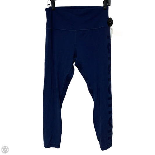 Athletic Leggings Capris By Lululemon In Blue, Size: L
