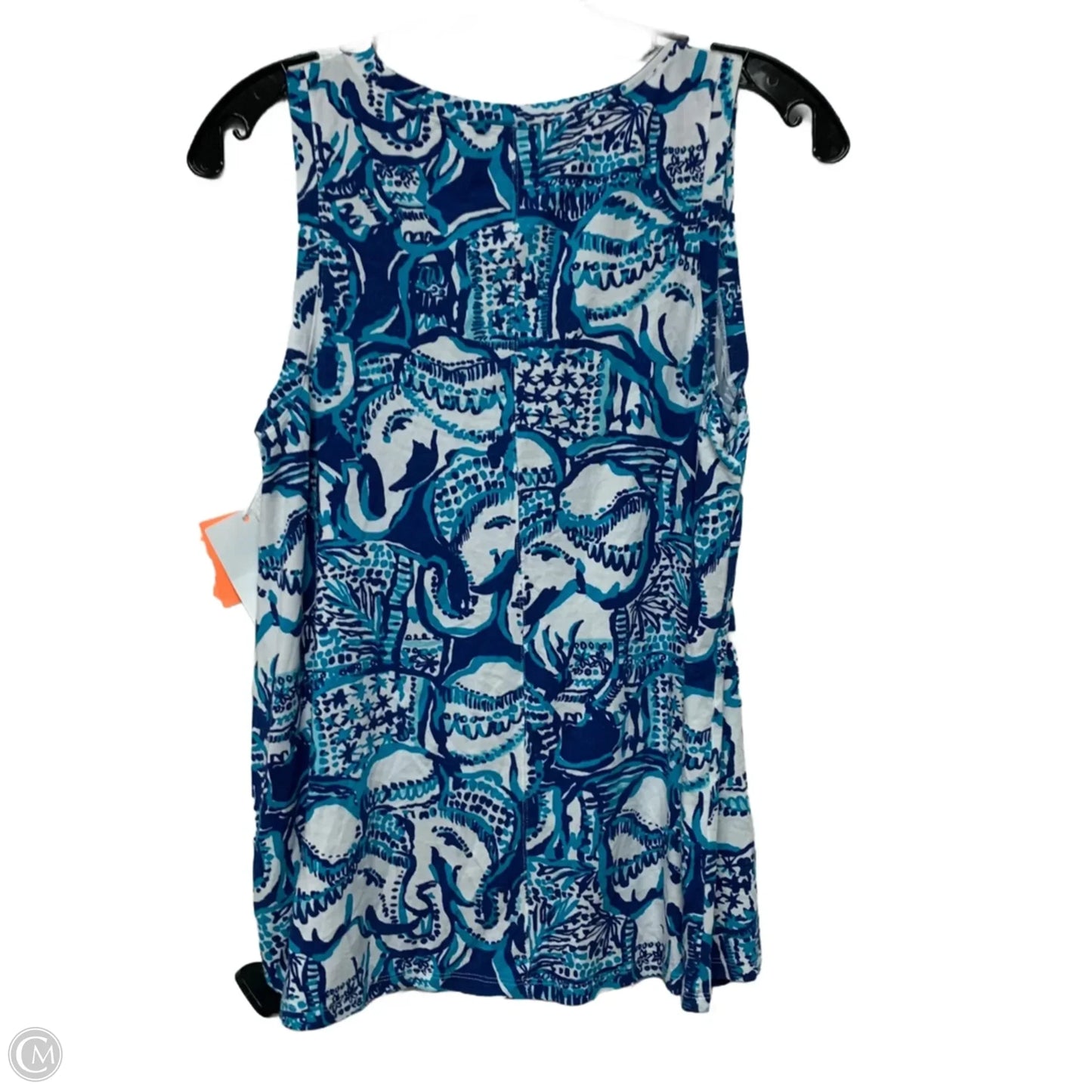 Top Sleeveless Designer By Lilly Pulitzer In Blue & White, Size: S