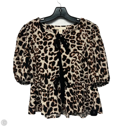 Top Short Sleeve By Monteau In Animal Print, Size: M