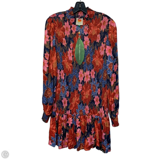 Dress Designer By Farm Rio In Blue & Pink, Size: M