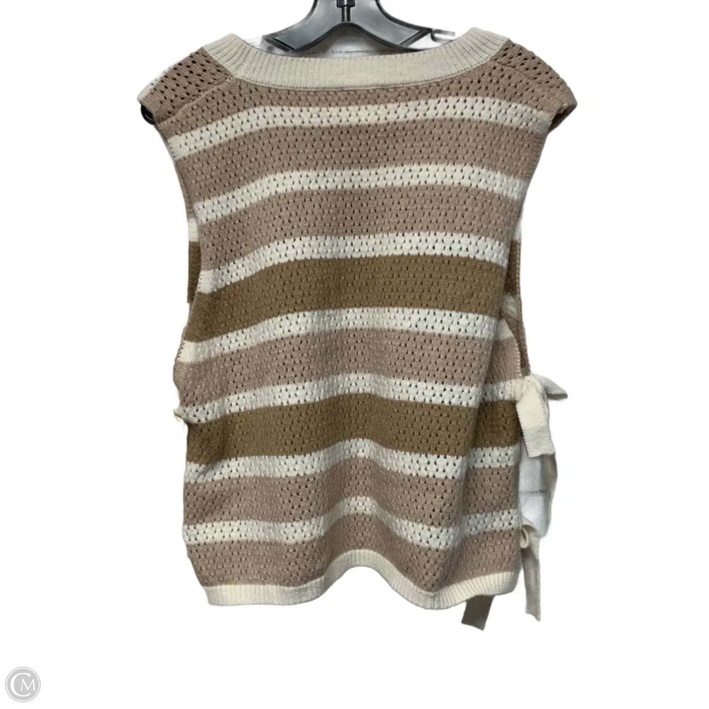 Vest Sweater By Bibi In Beige, Size: Xl