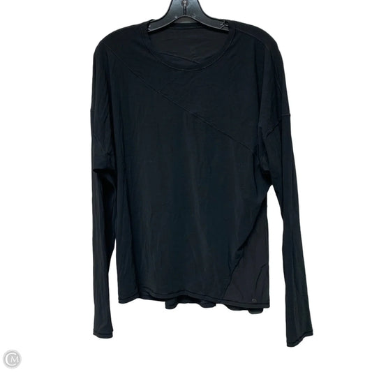 Athletic Top Long Sleeve Crewneck By Lululemon In Black, Size: L