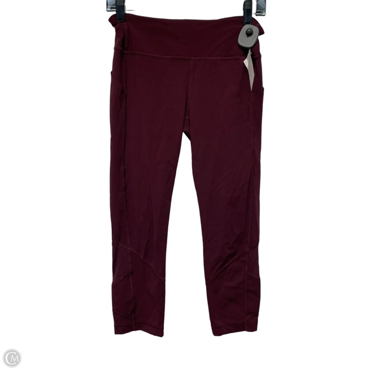 Athletic Leggings Capris By Lululemon In Maroon, Size: M