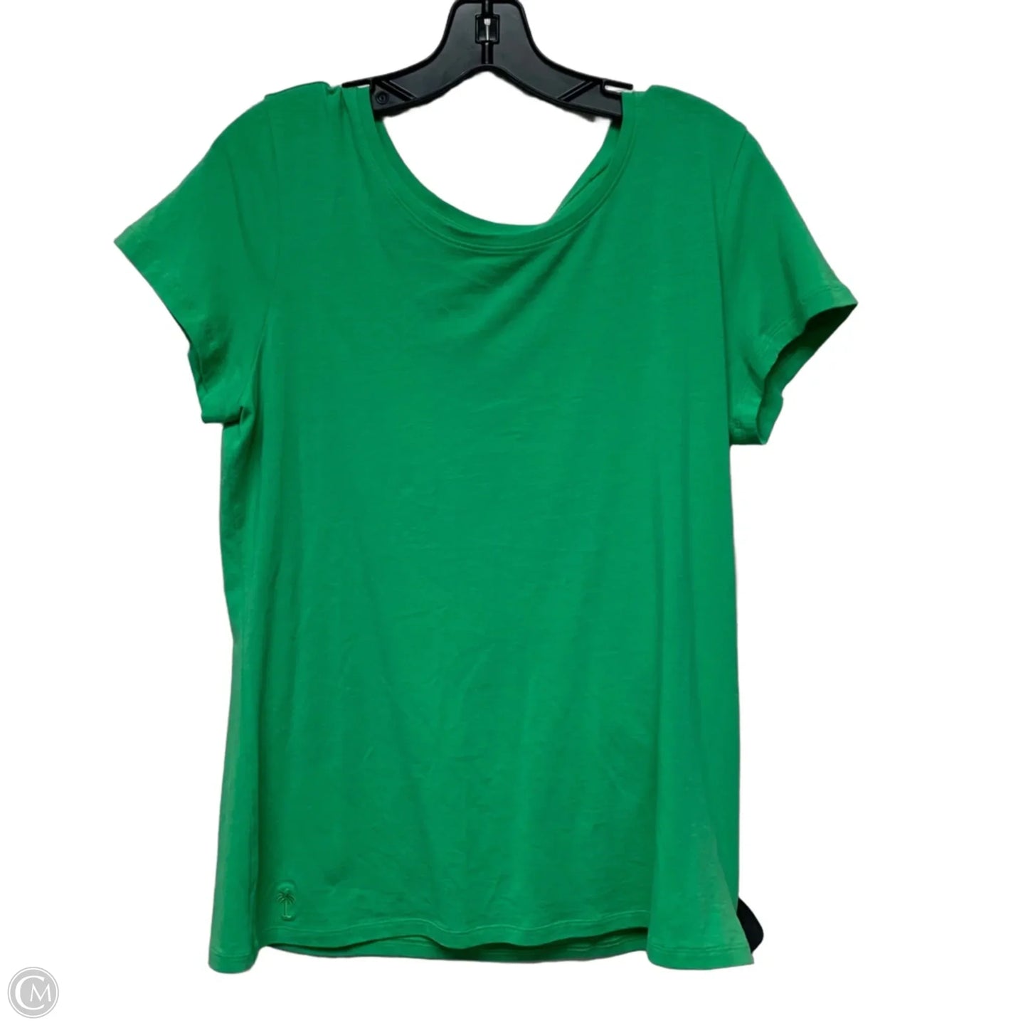 Top Short Sleeve Designer By Lilly Pulitzer In Green, Size: L