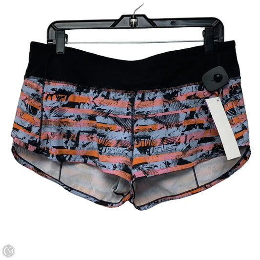 Athletic Shorts By Lululemon In Black & Blue, Size: M