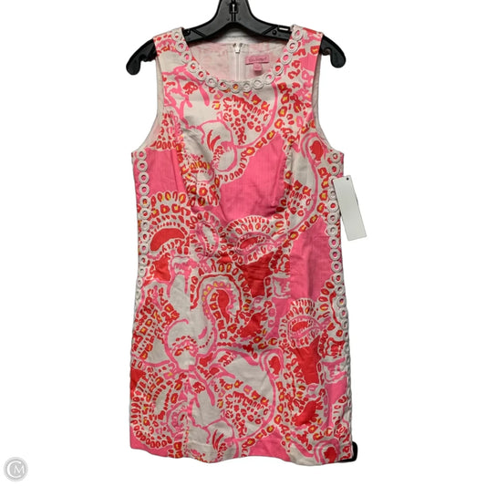Dress Designer By Lilly Pulitzer In Pink & White, Size: M