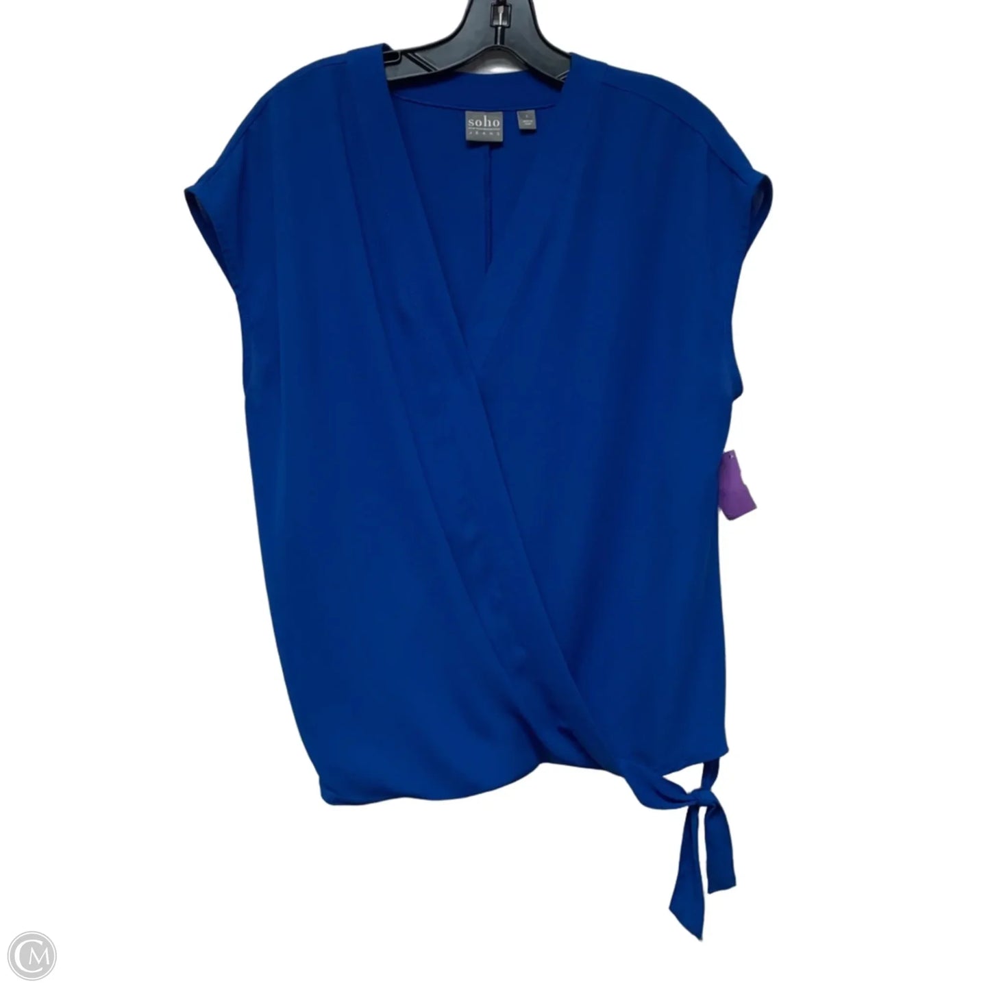 Top Short Sleeve By Soho Apparel In Blue, Size: L